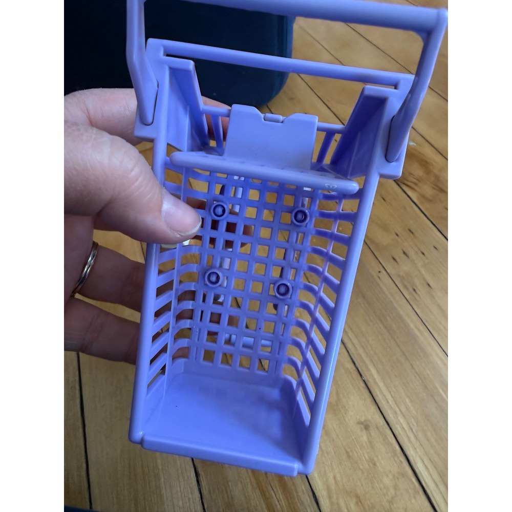 VTG 1990's Purple Barbie Shopping Grocery Store Cart w/ waffles Aunt retired Ad - Picture 4 of 10